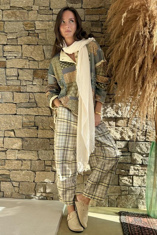 Hippie Shake Patchwork Sweatshirt Stone 